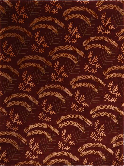 Indo-Tibetan Red Hand Knotted 94 X 123  Area Rug 301-30831 Image 0