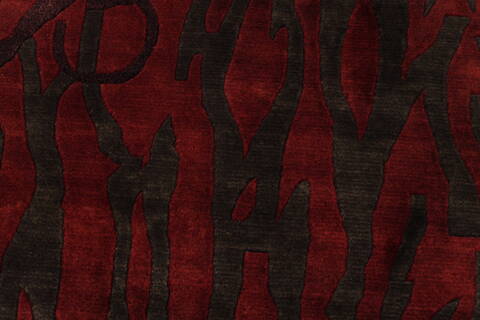Indo-Tibetan Red Hand Knotted 89 X 115  Area Rug 301-30833 Image 5