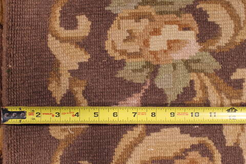 Indo-Tibetan Brown Hand Knotted 811 X 118  Area Rug 301-30841 Image 4