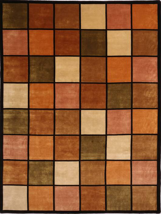 Indo-Tibetan Black Hand Knotted 90 X 120  Area Rug 301-30842 Image 0