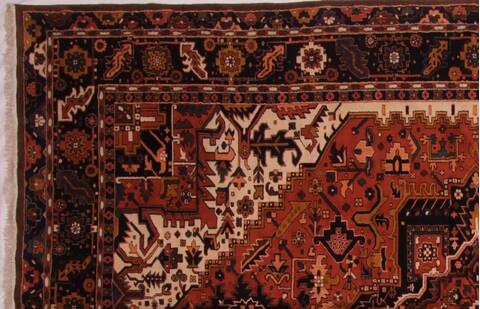 Heriz Brown Hand Knotted 1011 X 168  Area Rug 400-30845 Image 2