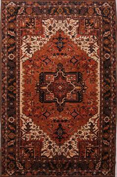 Persian Heriz Brown Rectangle 11x16 ft Wool Carpet 30845