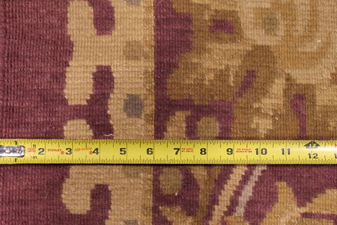 Indo-Tibetan Red Hand Knotted 93 X 121  Area Rug 301-30846 Image 4