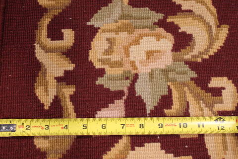 Indo-Tibetan Red Hand Knotted 91 X 118  Area Rug 301-30850 Image 5