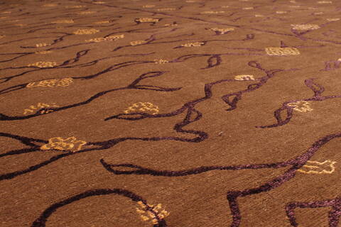 Indo-Tibetan Brown Hand Knotted 89 X 118  Area Rug 301-30851 Image 1
