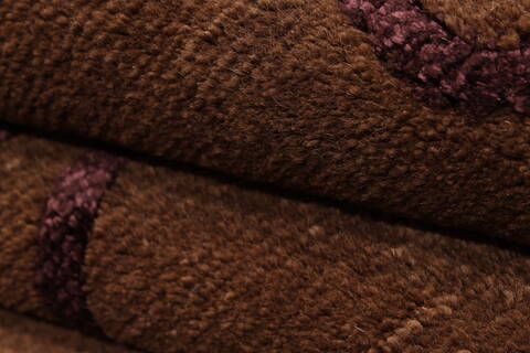 Indo-Tibetan Brown Hand Knotted 89 X 118  Area Rug 301-30851 Image 4