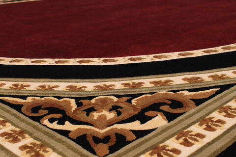 Modern Red Hand Knotted 87 X 118  Area Rug 301-30852 Image 1