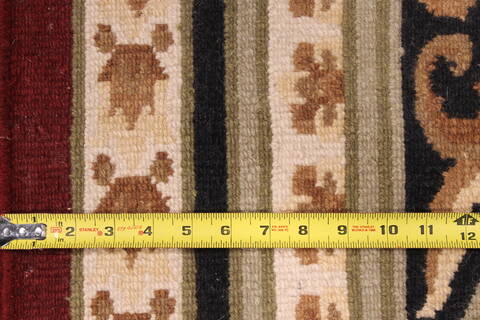 Modern Red Hand Knotted 87 X 118  Area Rug 301-30852 Image 3