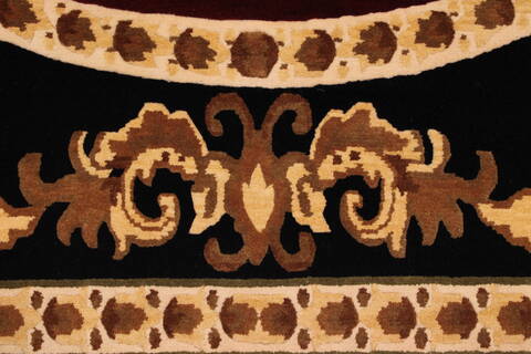 Modern Red Hand Knotted 87 X 118  Area Rug 301-30852 Image 6