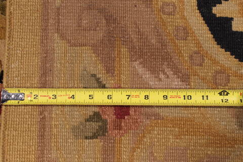 Indo-Tibetan Black Hand Knotted 90 X 119  Area Rug 301-30854 Image 6