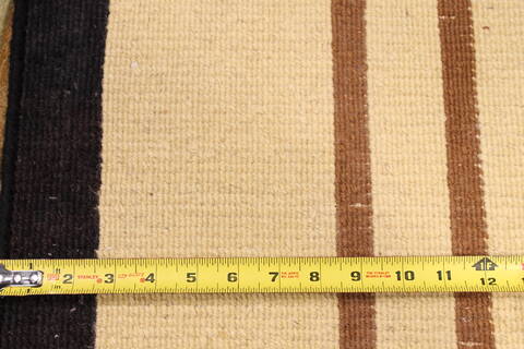 Indo-Tibetan Yellow Hand Knotted 89 X 1110  Area Rug 301-30855 Image 5