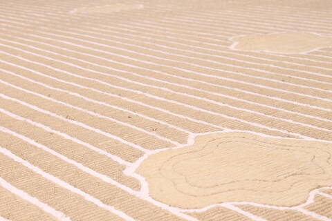 Indo-Tibetan Beige Hand Knotted 89 X 116  Area Rug 301-30858 Image 1