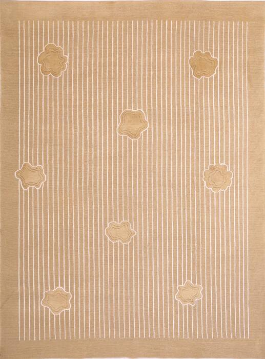 Indo-Tibetan Beige Hand Knotted 89 X 116  Area Rug 301-30858 Image 0