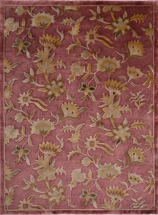 Indo-Tibetan Red Hand Knotted 810 X 1110  Area Rug 301-30859 Image 0