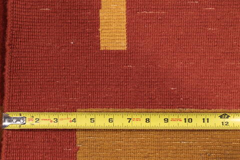 Indo-Tibetan Red Hand Knotted 93 X 121  Area Rug 301-30861 Image 3