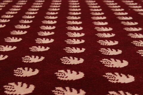 Gabbeh Red Hand Knotted 91 X 1111  Area Rug 301-30862 Image 1