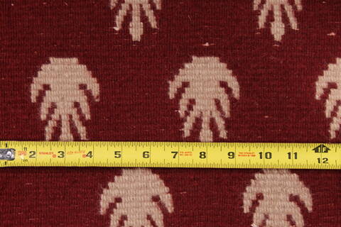 Gabbeh Red Hand Knotted 91 X 1111  Area Rug 301-30862 Image 3
