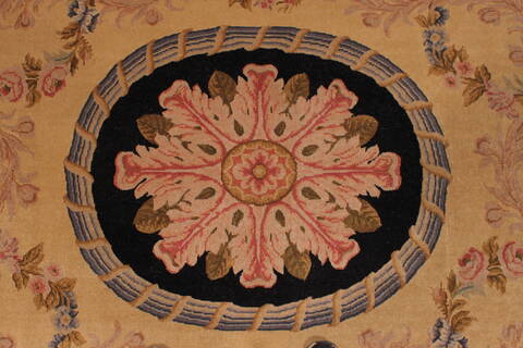 Asian Inspired Black Hand Knotted 90 X 120  Area Rug 301-30864 Image 3