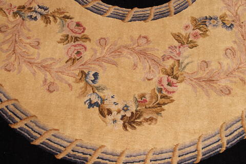 Asian Inspired Black Hand Knotted 90 X 120  Area Rug 301-30864 Image 8