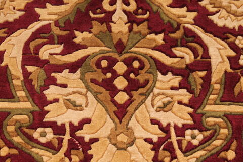 Indo-Tibetan Red Hand Knotted 90 X 1110  Area Rug 301-30866 Image 7