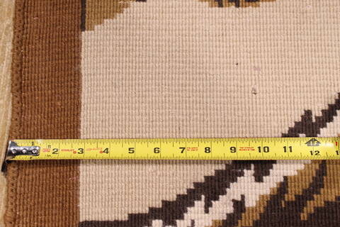 Indo-Tibetan Yellow Hand Knotted 89 X 114  Area Rug 301-30867 Image 4