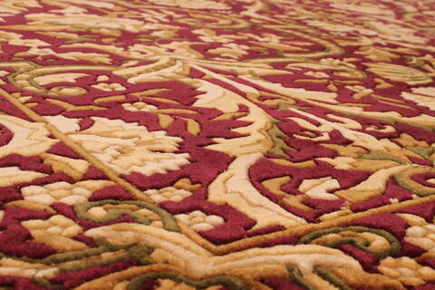 Indo-Tibetan Red Hand Knotted 90 X 118  Area Rug 301-30869 Image 2