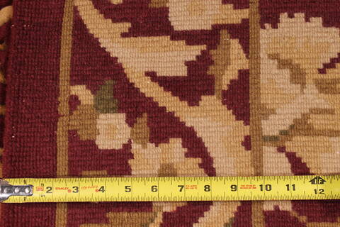 Indo-Tibetan Red Hand Knotted 90 X 118  Area Rug 301-30869 Image 4
