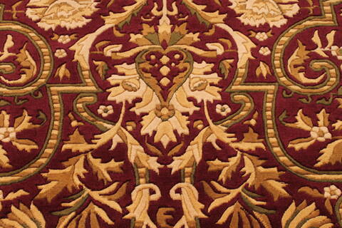 Indo-Tibetan Red Hand Knotted 90 X 118  Area Rug 301-30869 Image 7