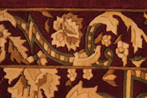 Indo-Tibetan Red Hand Knotted 90 X 118  Area Rug 301-30869 Image 9