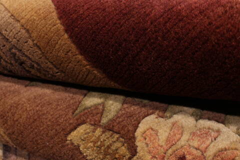 Aubusson Red Hand Knotted 91 X 120  Area Rug 301-30872 Image 5