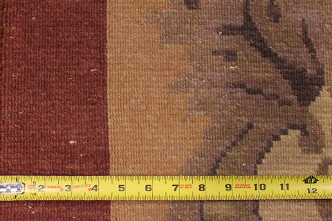 Aubusson Red Hand Knotted 91 X 120  Area Rug 301-30872 Image 6