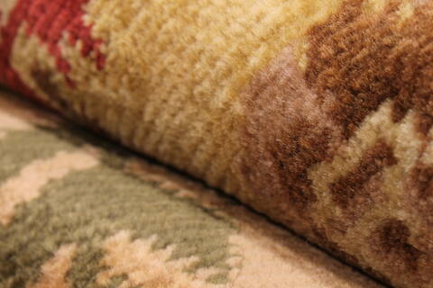 Indo-Tibetan Beige Hand Knotted 86 X 113  Area Rug 301-30873 Image 2