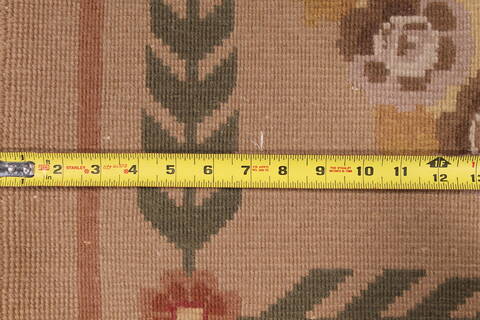 Indo-Tibetan Beige Hand Knotted 86 X 113  Area Rug 301-30873 Image 3
