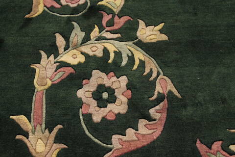 Nepal Green Hand Knotted 89 X 121  Area Rug 301-30875 Image 8