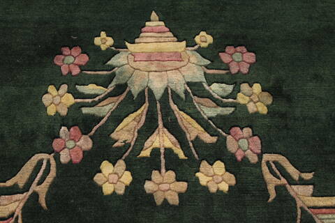 Nepal Green Hand Knotted 89 X 121  Area Rug 301-30875 Image 9