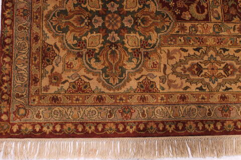 Jaipur Red Hand Knotted 100 X 139  Area Rug 301-30880 Image 1