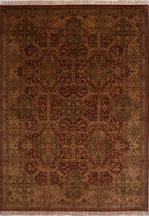 Jaipur Red Hand Knotted 100 X 139  Area Rug 301-30880 Image 0