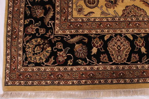 Jaipur Yellow Hand Knotted 101 X 142  Area Rug 301-30883 Image 1