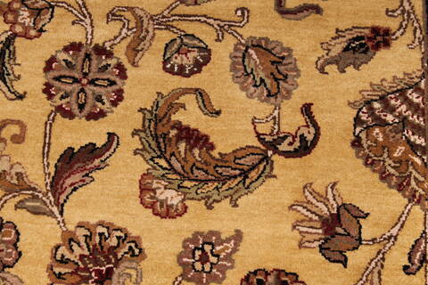 Jaipur Yellow Hand Knotted 101 X 142  Area Rug 301-30883 Image 4
