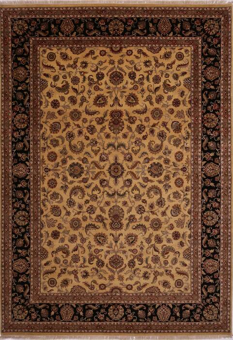 Jaipur Yellow Hand Knotted 101 X 142  Area Rug 301-30883 Image 0
