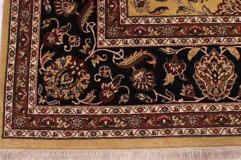 Jaipur Yellow Hand Knotted 100 X 143  Area Rug 301-30885 Image 2