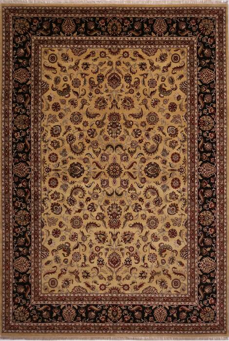Jaipur Yellow Hand Knotted 100 X 143  Area Rug 301-30885 Image 0