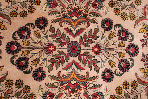 Sarouk Beige Hand Knotted 99 X 1311  Area Rug 301-30891 Image 3