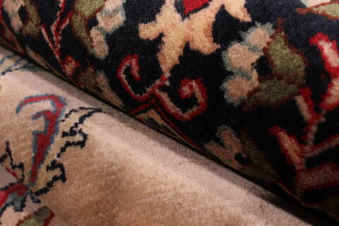 Sarouk Beige Hand Knotted 99 X 1311  Area Rug 301-30891 Image 4