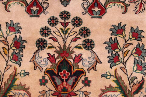 Sarouk Beige Hand Knotted 99 X 1311  Area Rug 301-30891 Image 8