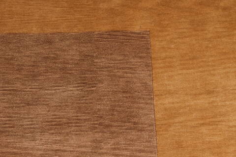 Indo-Tibetan Yellow Hand Knotted 99 X 139  Area Rug 301-30902 Image 5