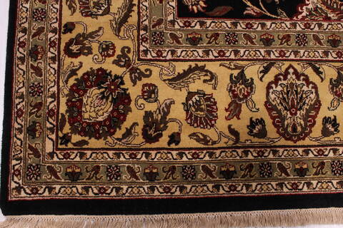 Jaipur Black Hand Knotted 100 X 140  Area Rug 301-30920 Image 1