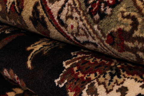 Jaipur Black Hand Knotted 100 X 140  Area Rug 301-30920 Image 4