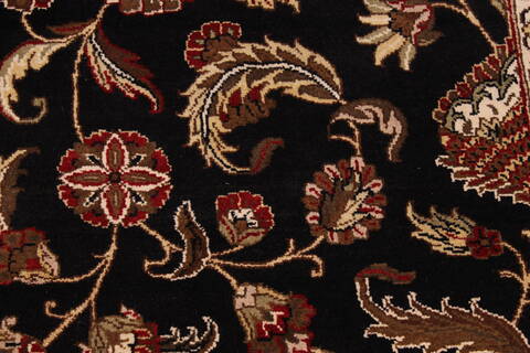 Jaipur Black Hand Knotted 100 X 140  Area Rug 301-30920 Image 8