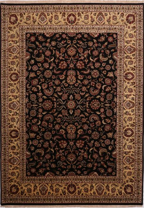 Jaipur Black Hand Knotted 100 X 140  Area Rug 301-30920 Image 0